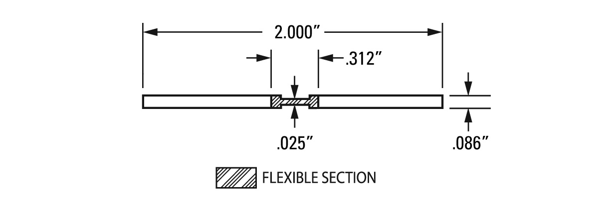 J-1196 2” PETG Flat J-1196 2” DR Flat continuous, coextruded thermoplastic hinge specs